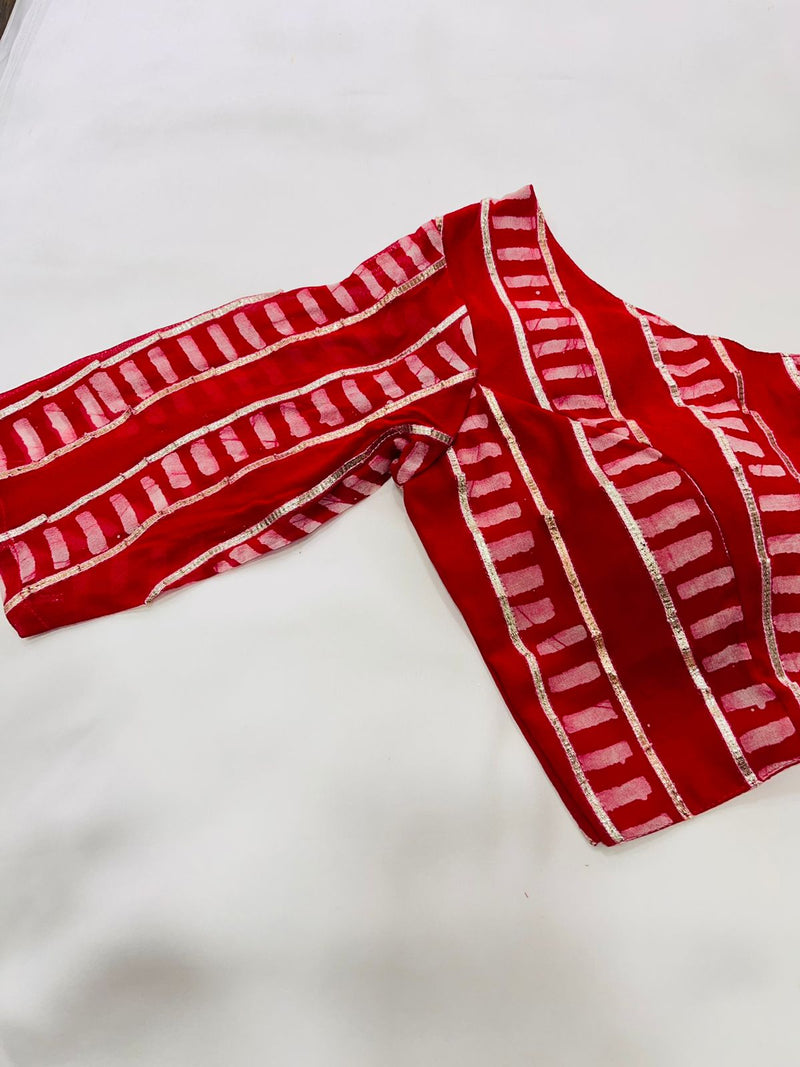 Red Georgette Blouse