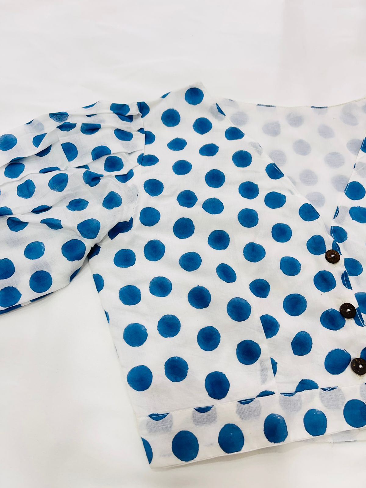 Polka Dots Cotton Blouse