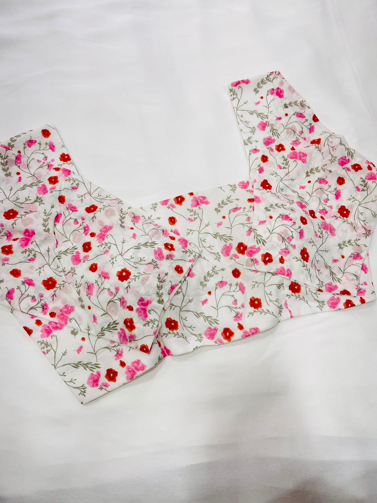 Nano Cherries Cotton Printed Blouse