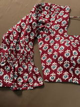 Maroon Bottlebrush cotton Blouse