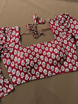 Maroon Bottlebrush cotton Blouse
