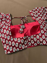 Maroon Bottlebrush cotton Blouse