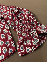 Maroon Bottlebrush cotton Blouse