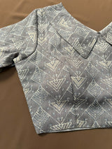 Grey Daisy Cotton Blouse