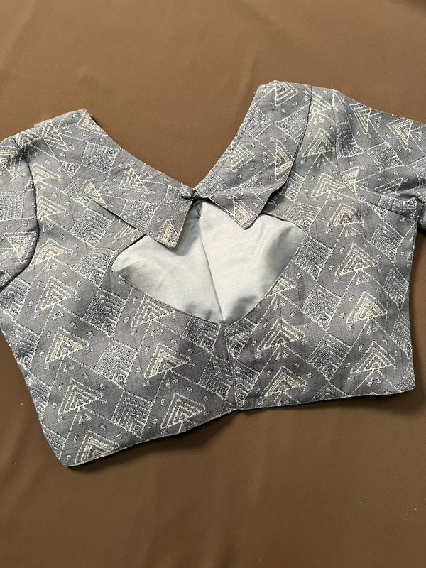 Grey Daisy Cotton Blouse