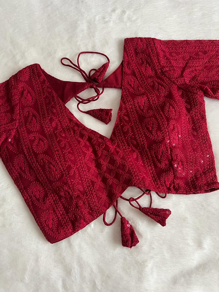 Crimson Maroon Blouse