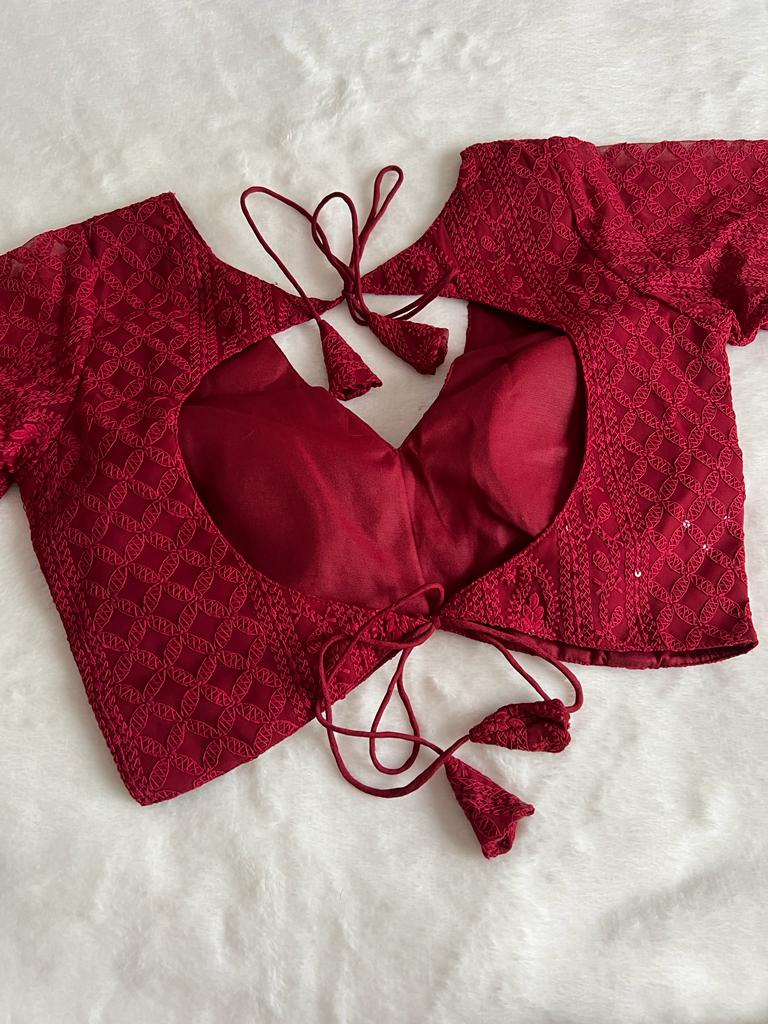 Crimson Maroon Blouse