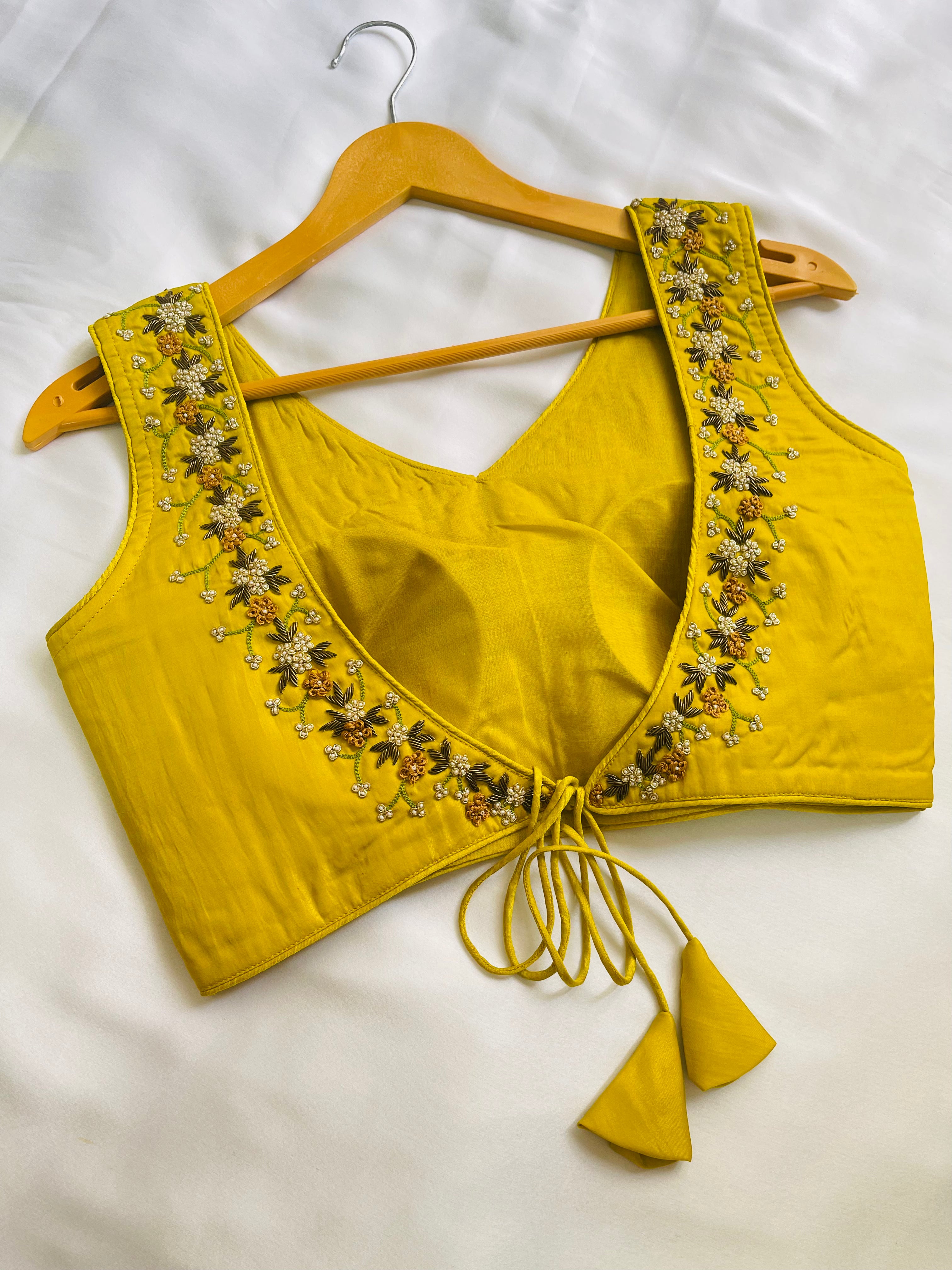 Mustard Beauty Handwork Blouse