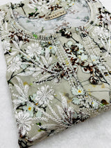 Winter Field Chikankari work Kurti