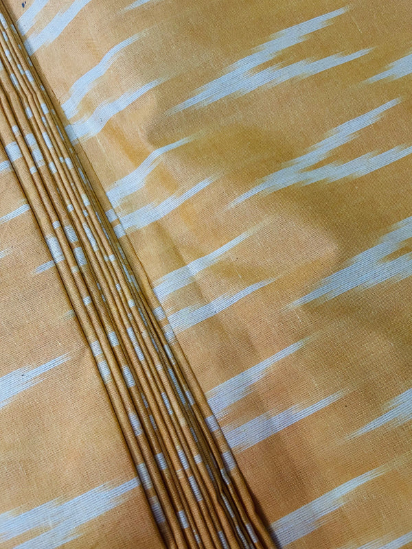 Sunlight yellow ikkat blouse fabric