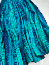 Rama green tie dye style gown