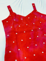 Maroon Organza Dyed Kurti