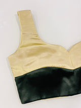 Dual shade Rose Gold & Green Blouse