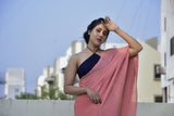 Pink Pleated Saree