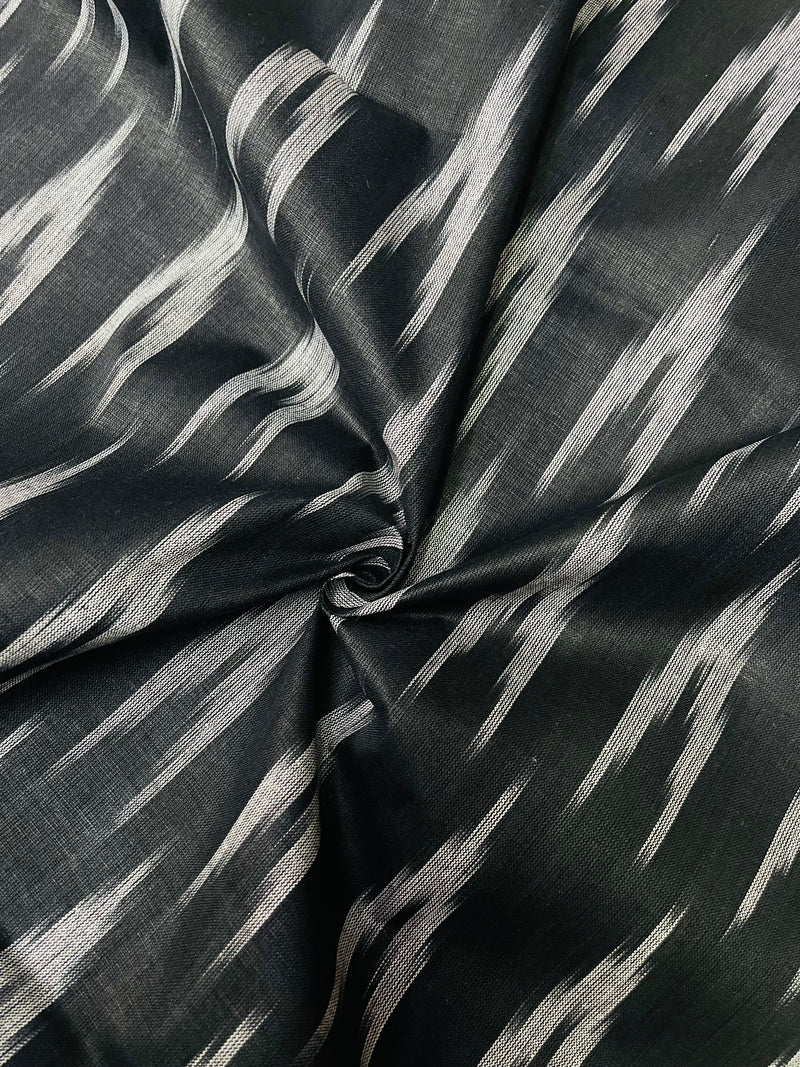 Black ikkat blouse piece