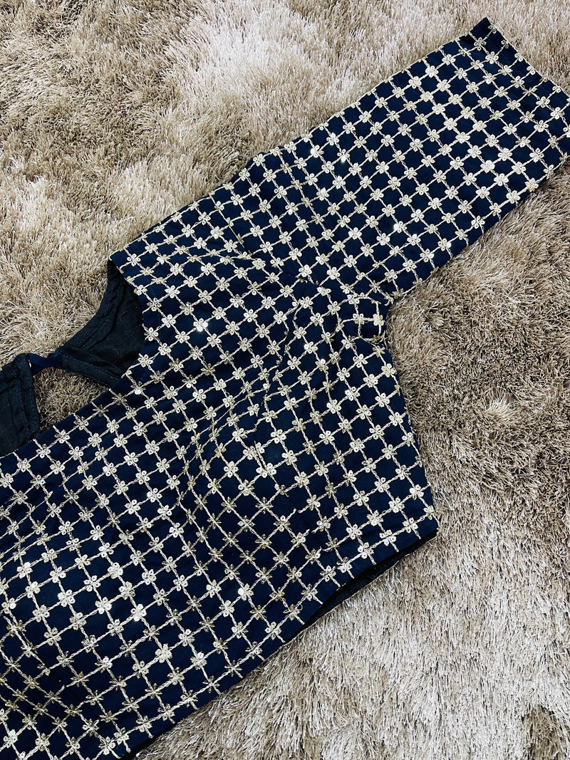 Navy Blue Alankar Blouse