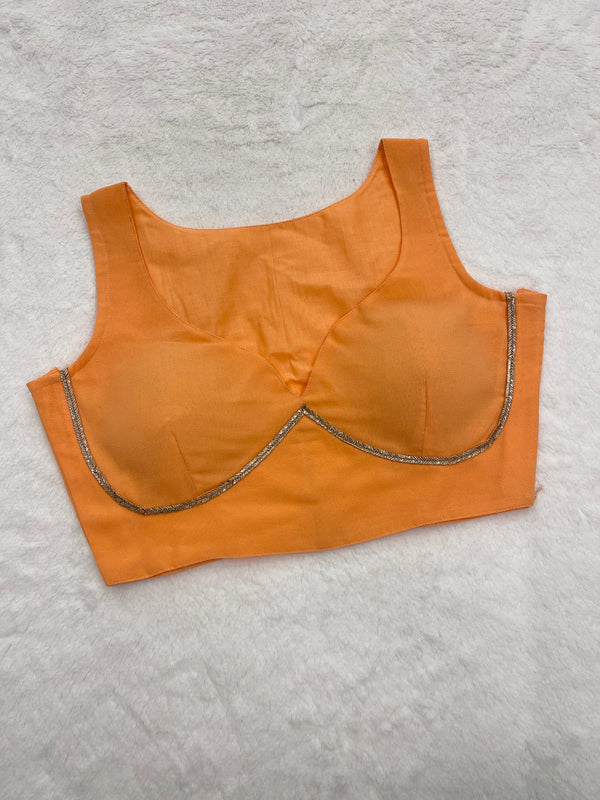 Orange viscose Georgette Blouse