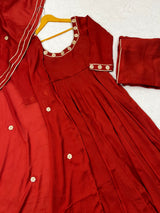 Orange Sensation gotta work anarkali gown