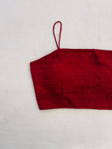 Maroon Noodle Strap Blouse