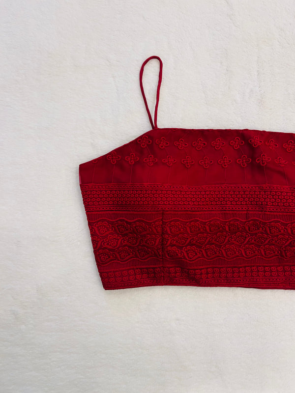 Maroon Noodle Strap Blouse