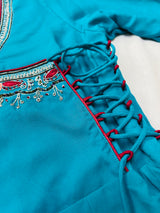 Angrakha Style Handwork Gown