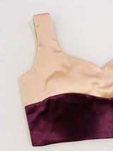 Dual shade Rose Gold & Wine Blouse