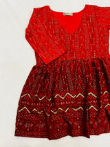 Fire And Gold Tunic Top