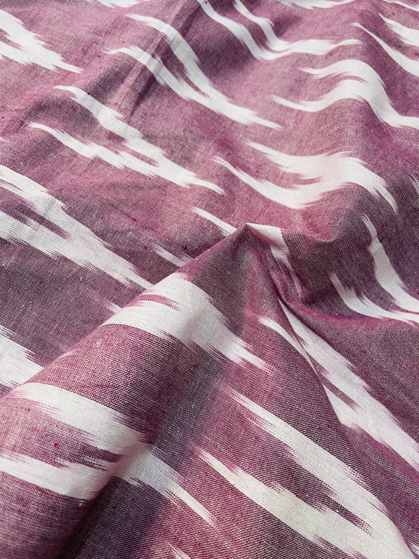 Peachish Pink Ikkat Blouse Fabric
