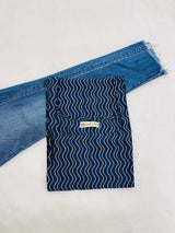 Navy Blue Chanderi Straight Kurti