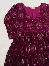 Whimsical Maroon Tunic Top