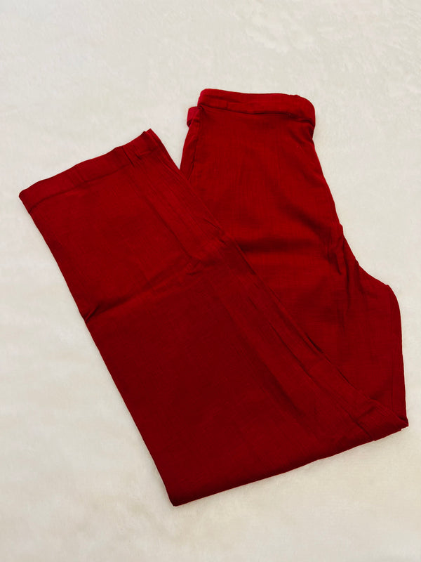 Maroon Lycra Narrow Pant