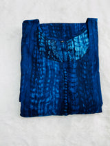 Navy blue tie dye style gown