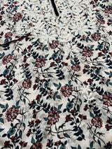 multi colour chikankari straight kurti