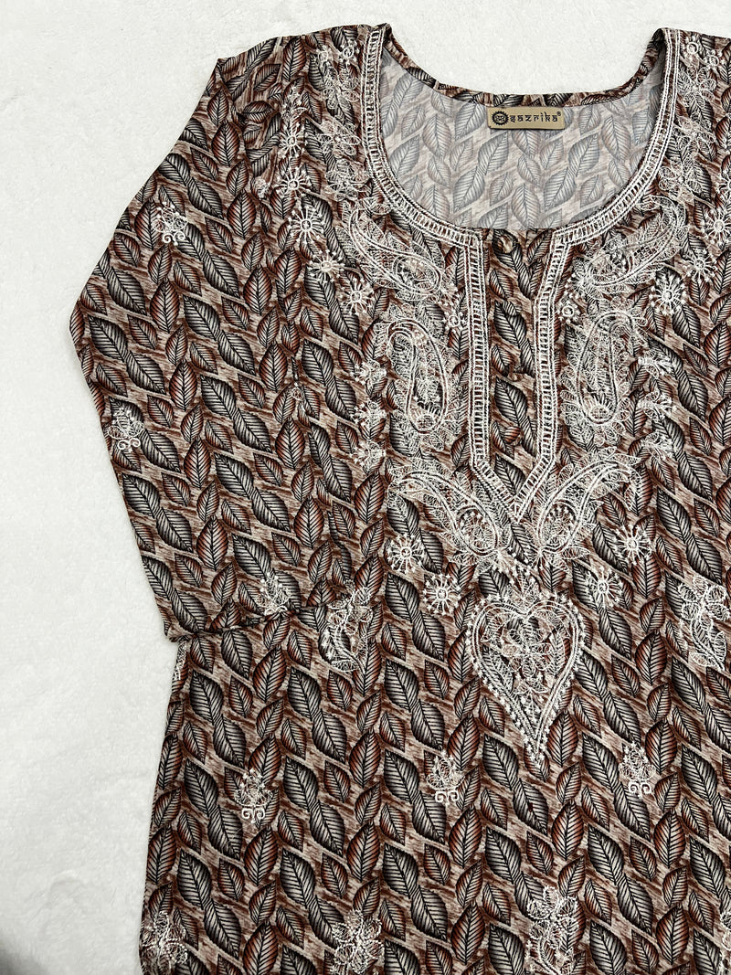 Dark Eyes Chikankari work kurti