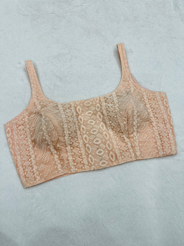 Sweet Rust Lakhnavi blouse