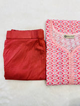 Red Embroidery Kurti