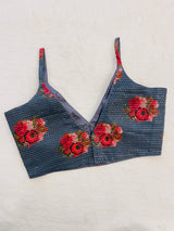 Grey spaghetti Strap Blouse