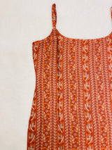 Orange Rayon Straight Kurti