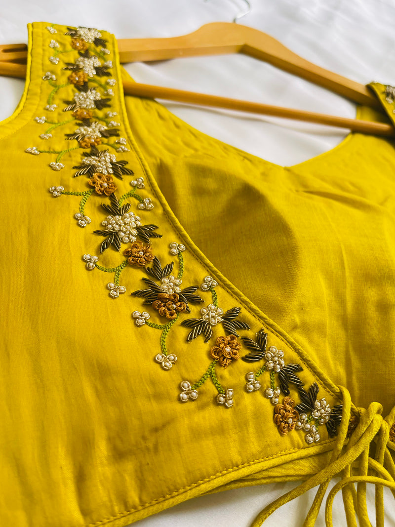 Mustard Beauty Handwork Blouse