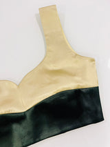 Dual shade Rose Gold & Green Blouse