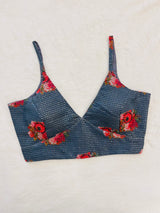 Grey spaghetti Strap Blouse