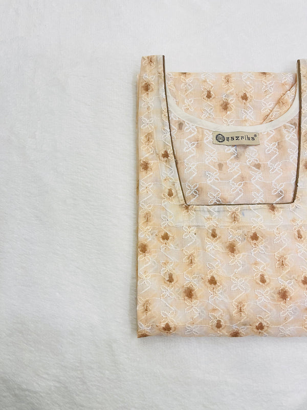 Off white Embroidery Kurti