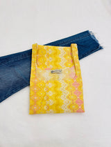 Yellow  Chanderi Straight Kurti
