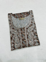 Dark Eyes Chikankari work kurti