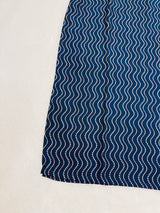 Navy Blue Chanderi Straight Kurti