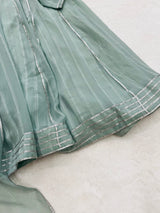 Powder Blue gotta work anarkali gown