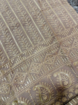 Peanut Brown Chikankari Work Kurti