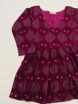 Whimsical Maroon Tunic Top