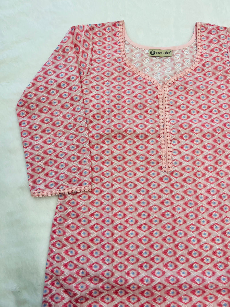 Red Embroidery Kurti