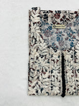 multi colour chikankari straight kurti